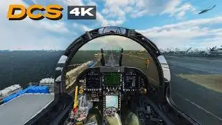 EA-18G Growler Carrier Ops in the Storm - Formation Flight with F-35C | DCS 4K 60FPS