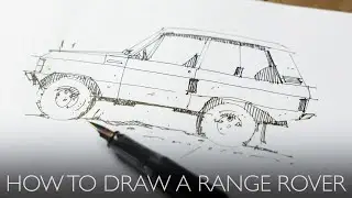 How to draw a Classic Range Rover - easy to follow instructions - just a few minutes