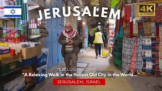 JERUSALEM TODAY! | From the Jaffa Gate, to the Western Wall | Relaxing 4k Walking Tour | Israel