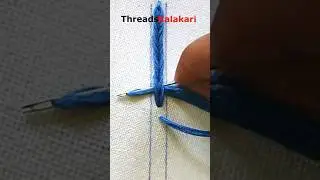 👌 Easy Broad Chain Stitch Embroidery For Beginners   #embroidery #stitch #shorts