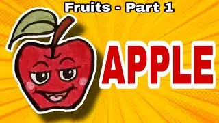 How draw an apple easy
