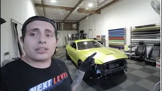 Wrapping The 2019 GT350R in KPMF Matte Ice Yellow Titanium