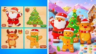 Рождественские пазлы с. Лео 🎁Учимся и играем
