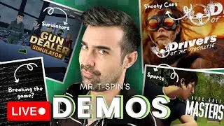 🔴Playing Demos: Gun Dealer Simulator ➡️ Driver's of the Apocalypse ➡️ Disc Golf Masters➡️Dice Gambit