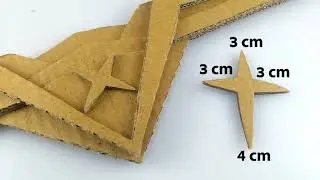 16 How to make a Wonder Woman TIARA Costume out of CARDBOARD   DIY at HOME