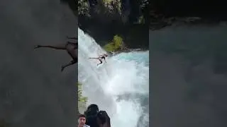 nice jump to natural water fall#mountains #nature #water #waterfall @NatGeo @Asianmixtv