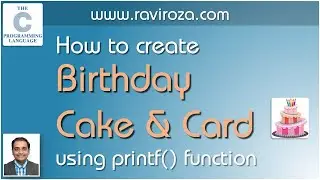 How to Create Birthday Cake and Card using printf() in C Language (Gujarati)