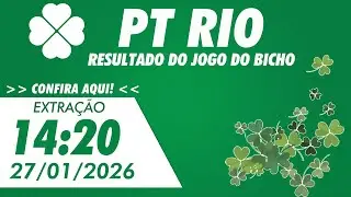 🍀 Resultado da PT Rio 14:20 –  Resultado do Jogo do Bicho De Hoje 27/01/2026