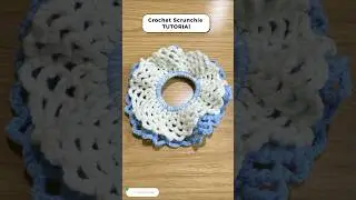 Crochet Scrunchie Tutorial #crochet #scrunchies #hairaccessories #crochettutorial #amigurumicrochet
