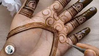 Easy Dome style mehndi full tutorial || front hand mehndi || mehndibyshiri || #mehndi #engagement 