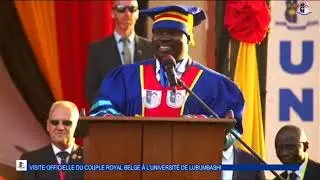 Intervention du PO NYEMBO KIMUNI Luciens lors de l'accueil du couple Roi Belge à l'UNILU