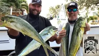Mahi Mahi (catch clean cook) Atlantic Ocean fishing. Mahi Ruben