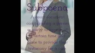 LEGAL ENGLISH. TERM OF THE DAY: SUBPOENA #shorts #trending #youtubeshorts 
