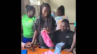WE ARE TRYING TO MAKE REUSABLE PADS. #reusablepads #softpower #girlchild #educate #love #mentors