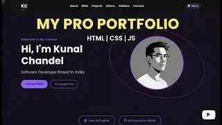 Modern Developer Portfolio Website 2025 | Responsive Design & Custom Theme Switcher (HTML/CSS/JS)
