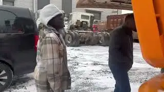 Customers come to the company to purchase dump trucks
