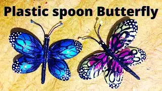 Plastic spoon Butterfly | Easy art & craft Ideas | DIY Butterfly..