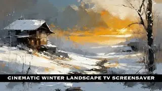 Cinematic Winter landscape | Art for Frame TV | Crafting Vintage Art #art #4k #snow #8k #design