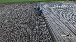 Ploegen met 2 trekkers voor 3 scharige ploeg