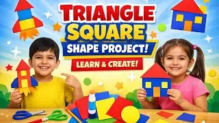 🟥🔺 Triangle & Square Magic Project | Kids Learning Shapes | Creative Math Activity by Child