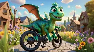 One Little Dragon Rides a Bike | Counting Song for Kids | Nursery Rhymes and Baby Songs