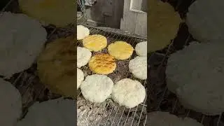 grilled rice coated of liquid egg at Bangkok Thailand #short #grilled #rice #egg #bangkok #thailand