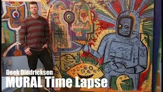 Deek's HUGE Time Lapse mural painting (punk rock monsters n' robots)