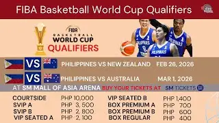 Gilas Pilipinas Game Schedule for FIBA Basketball World Cup Qualifiers