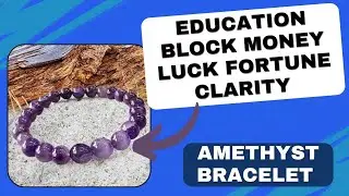 Amethyst Bracelet: Education, Block Money, Focus, Intuition, Crown Chakra 