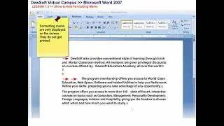 Show and Hide Formatting Marks MS