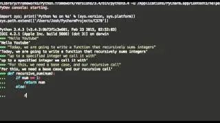 A recursive function that sums integers in Python