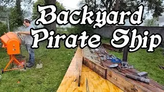 Building A PIRATE SHIP In My Backyard - 005 Pouring a Concrete Ballast Keel