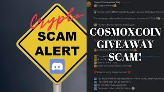 Crypto Cosmoxcoin.com Giveaway Scam via Discord | Crypto Scam Alert!⚠️