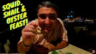 SQUID, SNAIL & OYSTER feast with fresh and spicy green PEPPER CORNS | Vientiane, LAOS🦑🐚 🦪🌶️