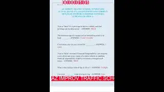 AZ IMPROV TRAFFIC SCHOOL NEWEST 2025 ACTUAL EXAM ALL 130 QUESTIONS AND CORRECT DETAILED ANSWERS VERI
