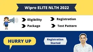 Wipro Elite NLTH 2022 | Off Campus Drive |  Abhishek Parmar | The Coding Bytes