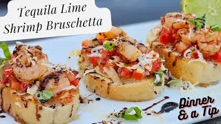 Bruschetta with Tequila Lime Shrimp
