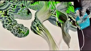 #177 First Time Using A Catalyst Wedge Acrylic Pour Painting ~ Straight Pour ~ Fluid Art 