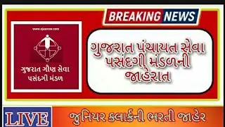Gujarat Panchayat Seva pasandgi Board Bharti 2022 || GPSSB New Bharti 2022 || head Clark bharti