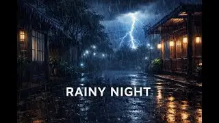 🌧️ Rainy Night Calm Rain & Street Lights | Insomnia Relief Sleep Sounds USA | calmwhisperasmr
