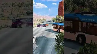 Realistic Highway Car Crashes #60