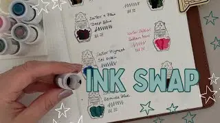 Ink Swap with @jen.schwalbe |&nbsp;Swatching new Ink Samples in my Ink Journal |&nbsp; heartsfailing