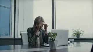 Female Boss Stock Footage | Tired Business Woman | 4K Free Stock Videos | Copyright Free Videos