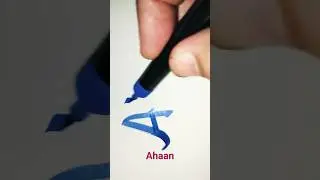 How to write Ahaan in cursive#calligraphy for beginners#Shorts#Calligraphy master