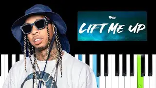 Tyga - Lift Me Up  (Piano Tutorial)
