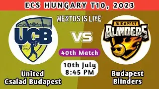 United Csalad Budapest vs Budapest Blinders | UCB vs BUB | Fancode ECS Hungary Live Score Streaming