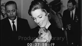 Emperor Haile Selassie visits movie studio and meets Rex Harrison and Samantha Eggar  1960