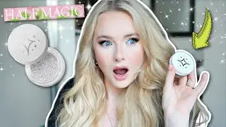 testing the new half magic glitter puck shade and new skincare!