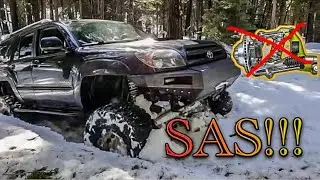 SAS 1 Ton 4Runner in deep snow Mud Grapplers