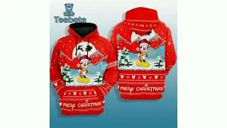 Mickey Mouse Santa Winter 3D Hoodie Red Girls